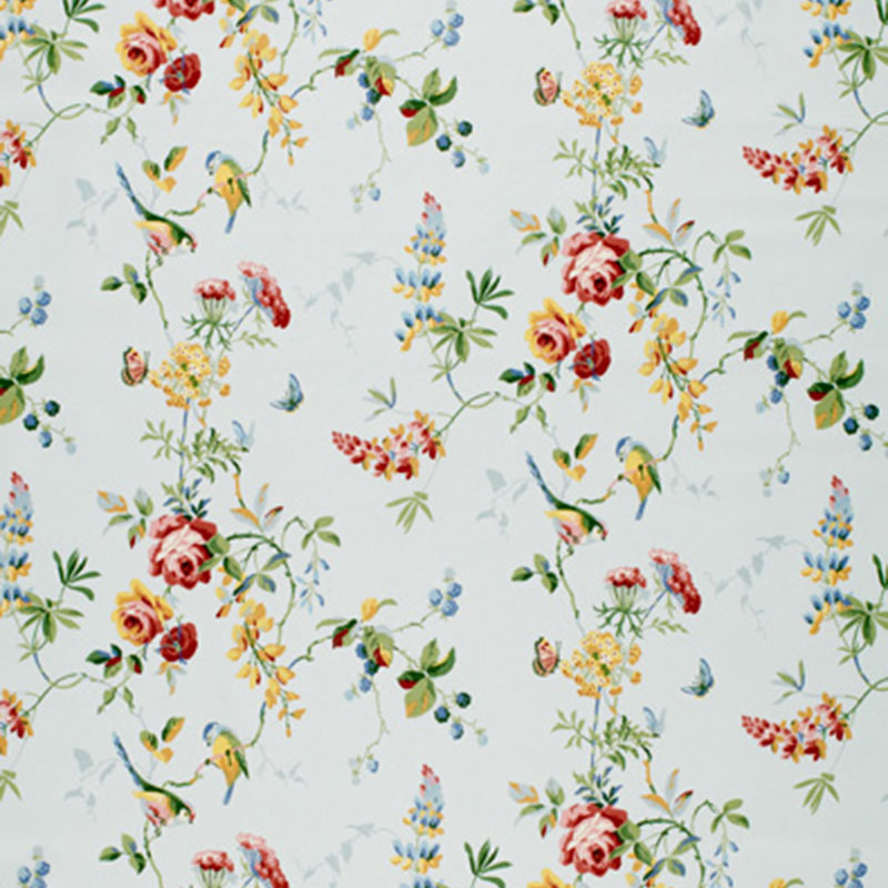 Schumacher | Chickadee Floral fabric - 1235014
