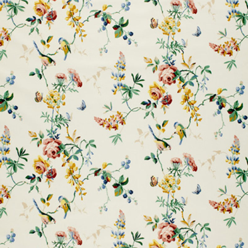 Schumacher | Chickadee Floral fabric - 1235030