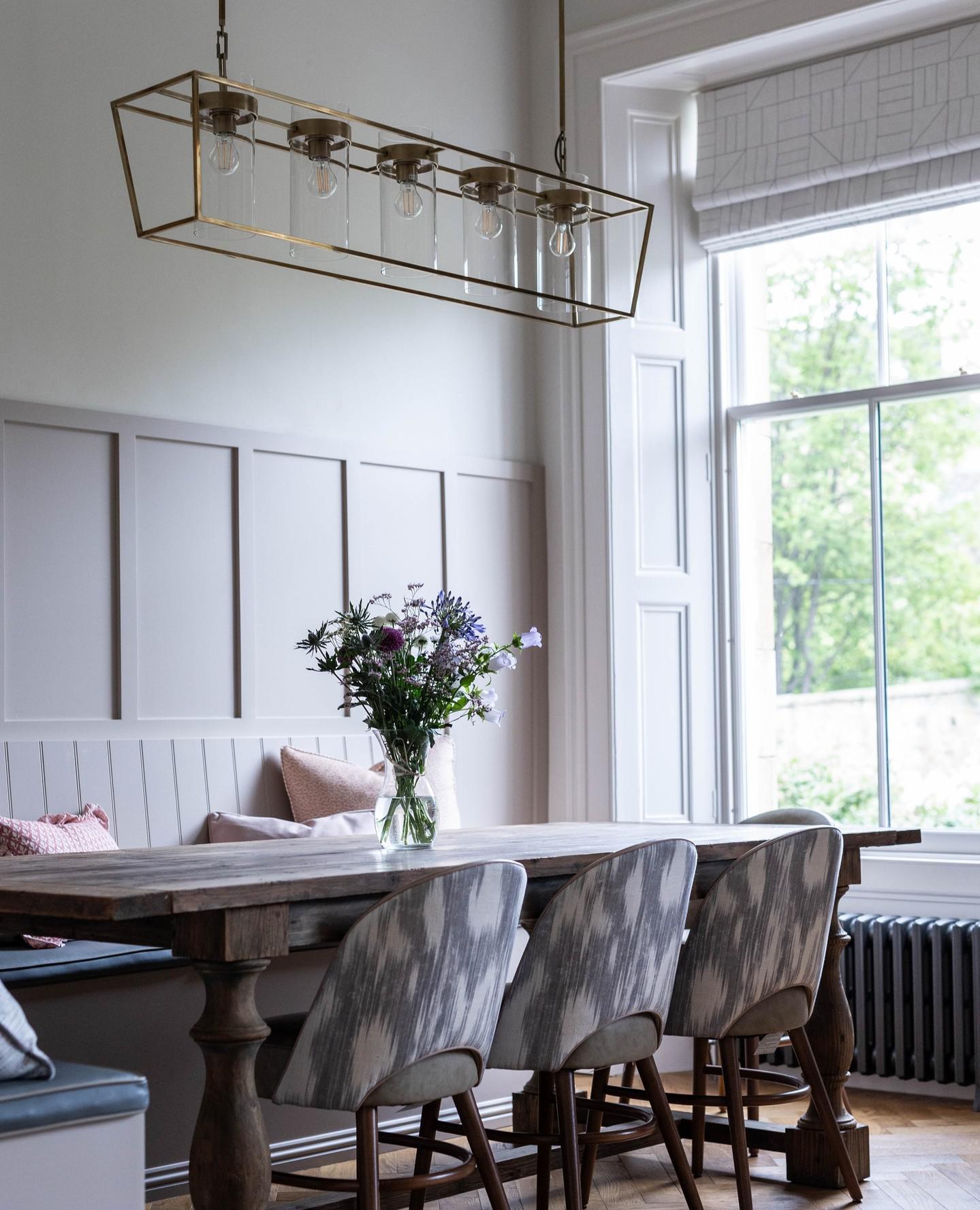 Andrew Martin | Presidio Linear Pendant Light, Antique Brass