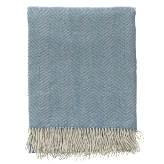 Andrew Martin | Herringbone Throw Blue
