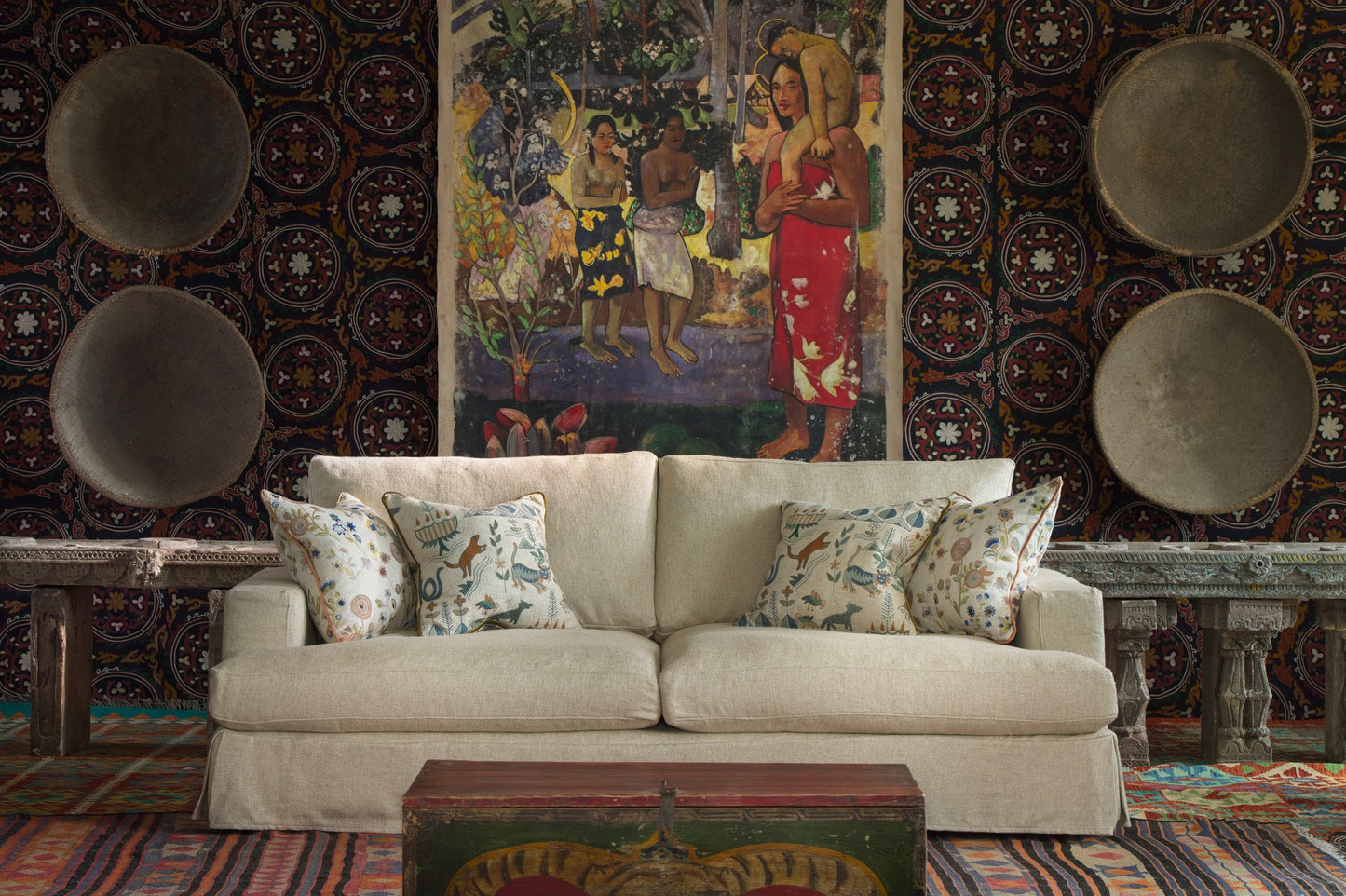 Andrew Martin Strand Custom Sofa in Shuttle Natural