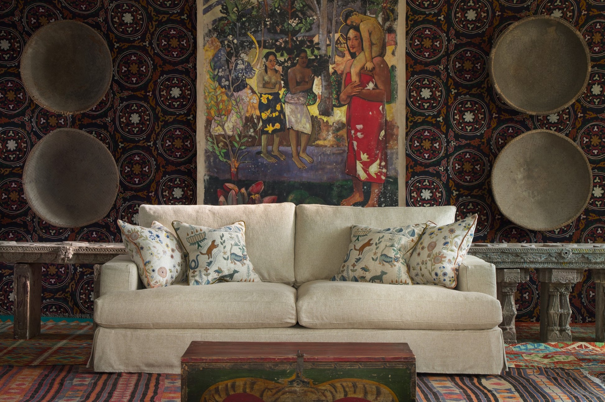 Andrew Martin Strand Custom Sofa in Shuttle Natural