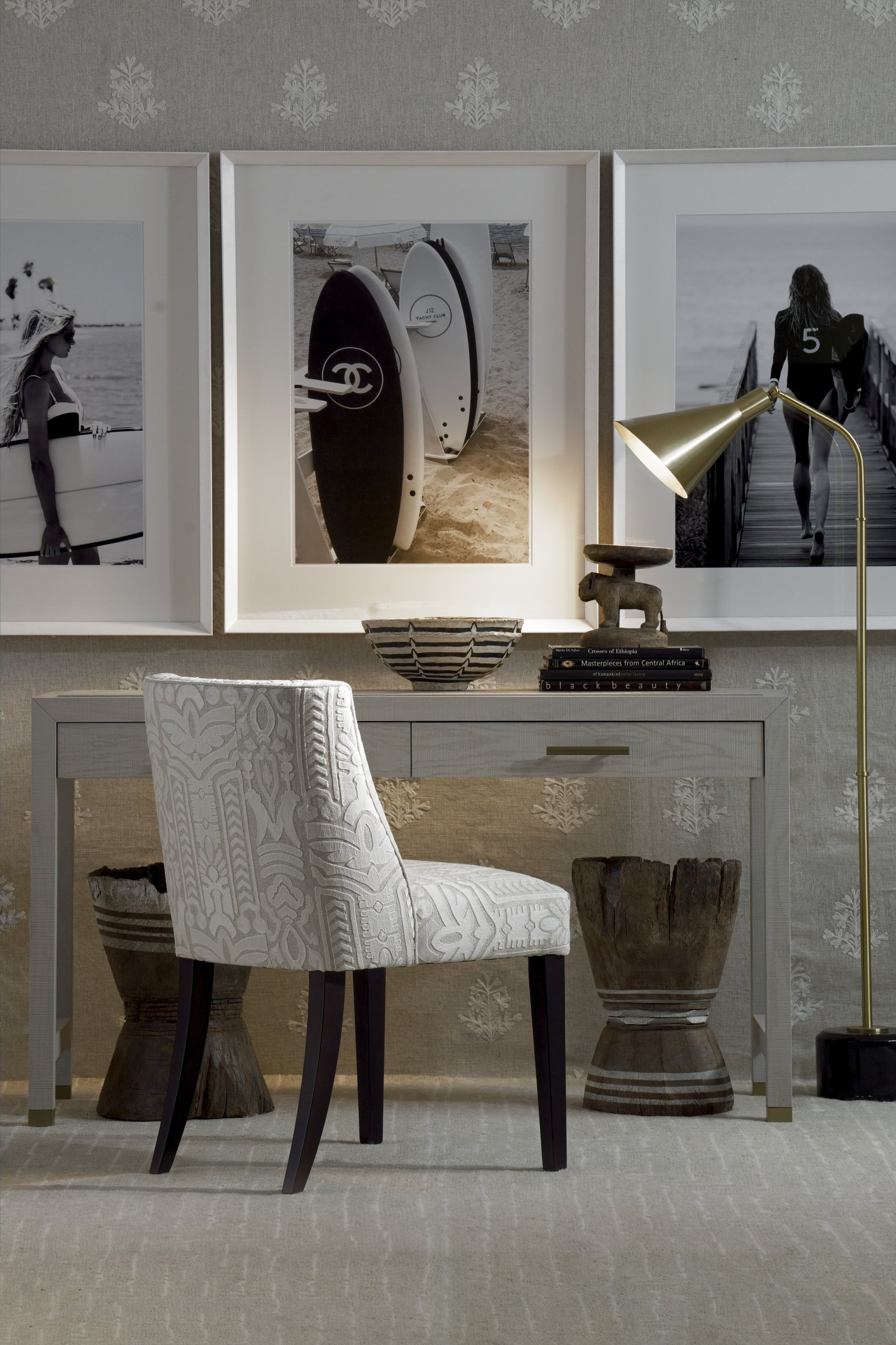 Andrew Martin Americana Custom Dining Chair in Totem Ivory