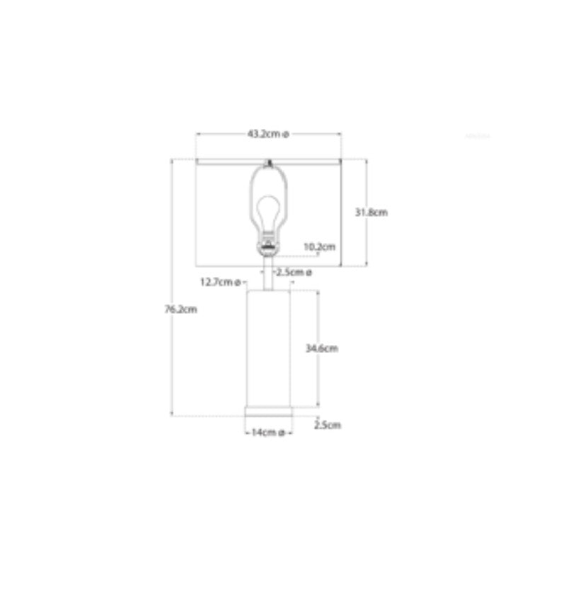 Cliff Table Lamp dimensions