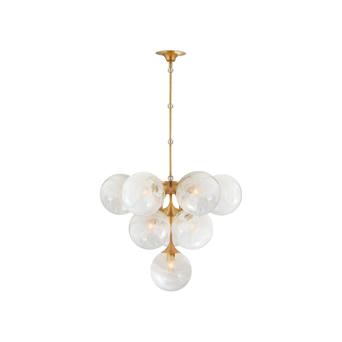 Andrew Martin | Cristol Chandelier, Antique Brass