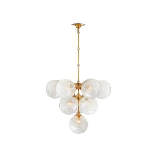 Andrew Martin | Cristol Chandelier, Antique Brass