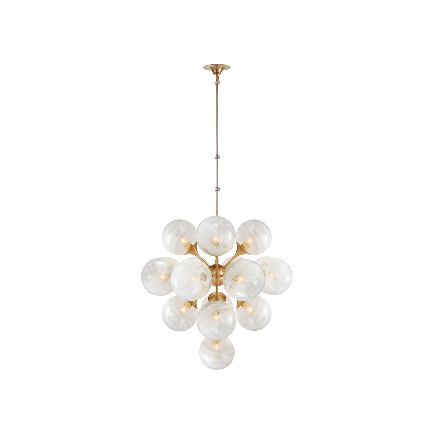 Andrew Martin | Cristol Chandelier, Antique Brass