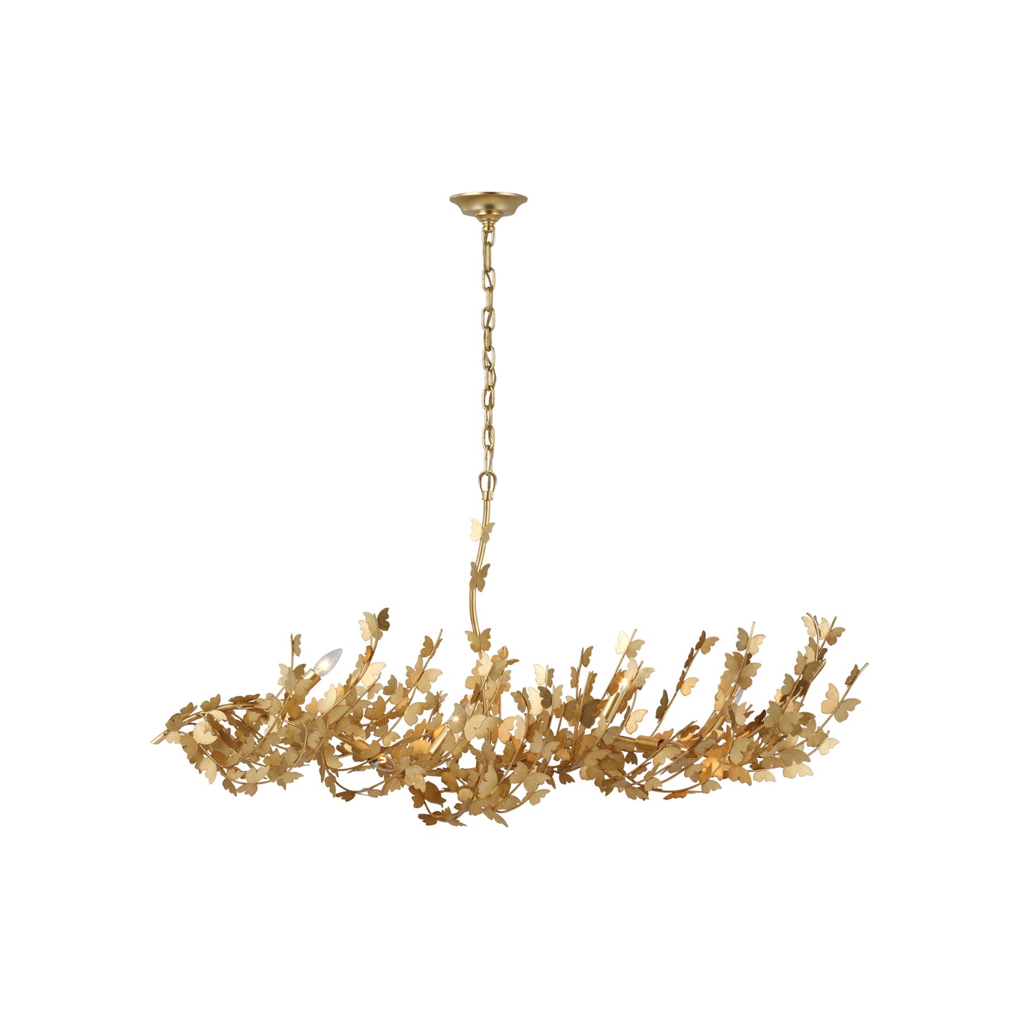 Farfalle Linear Pendant Light in Gild