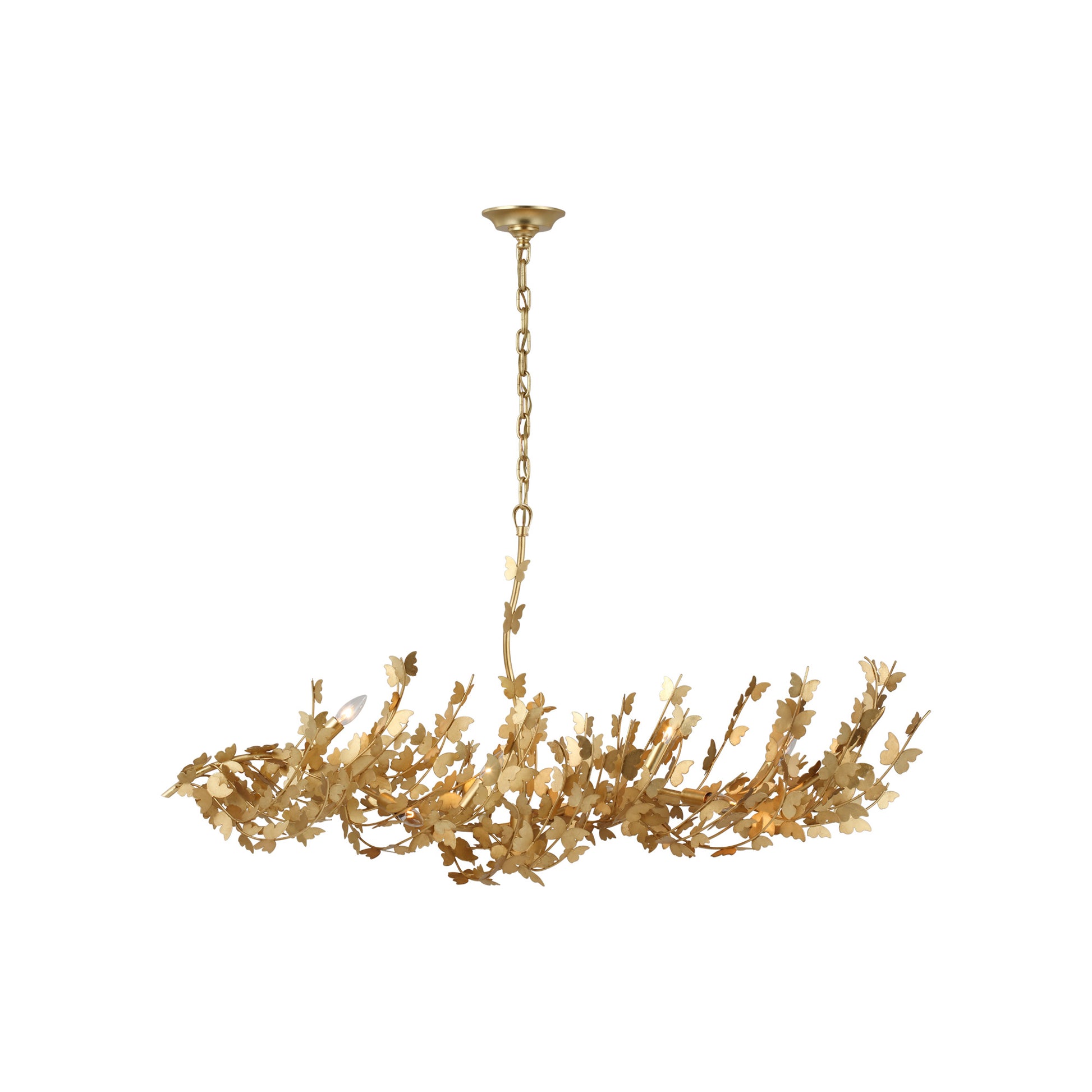 Farfalle Linear Pendant Light in Gild