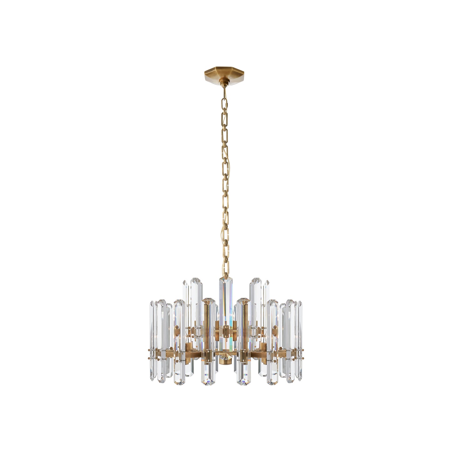 Bonnington Chandelier in Hand-Rubbed Antique Brass