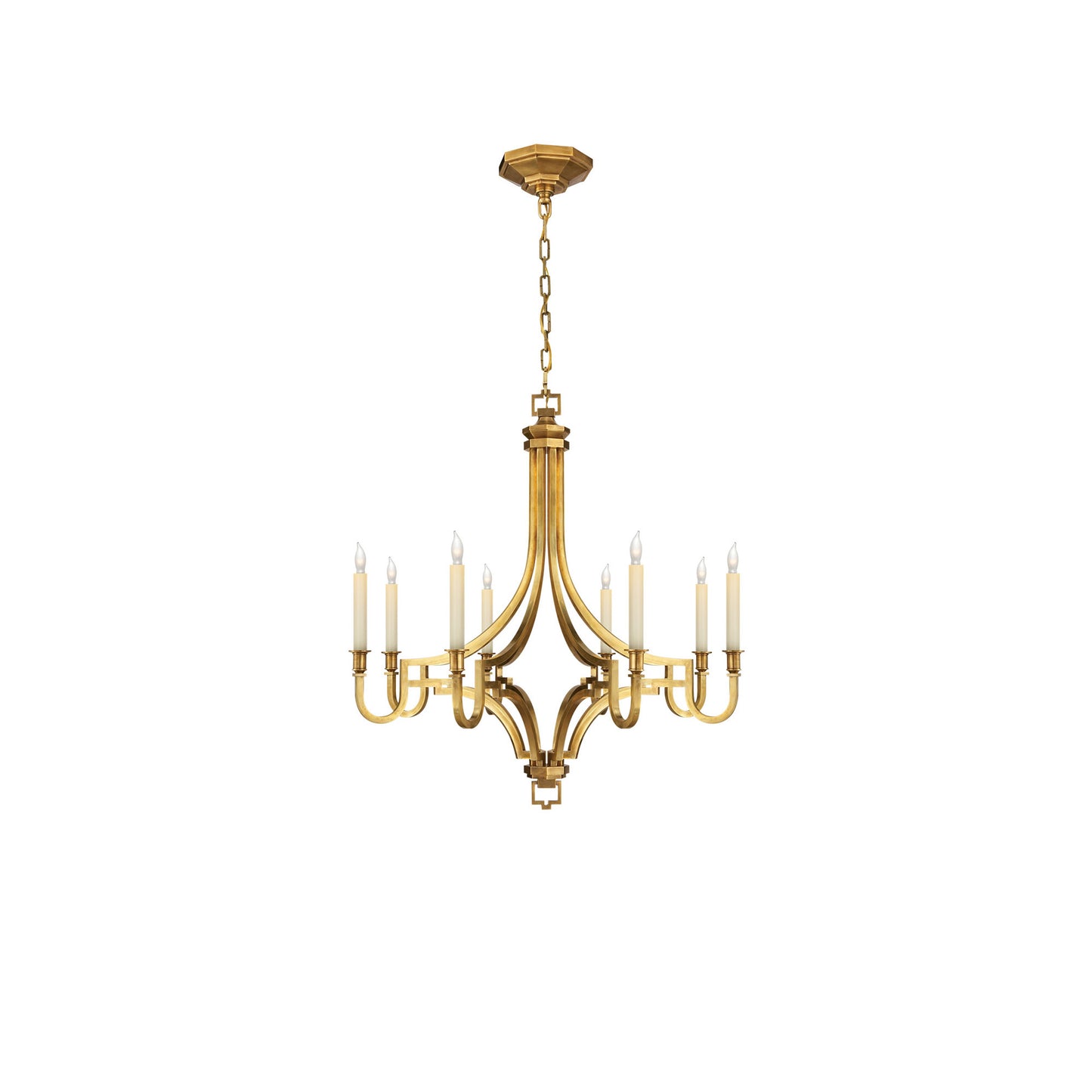 Mykonos Chandelier in Burnished Brass