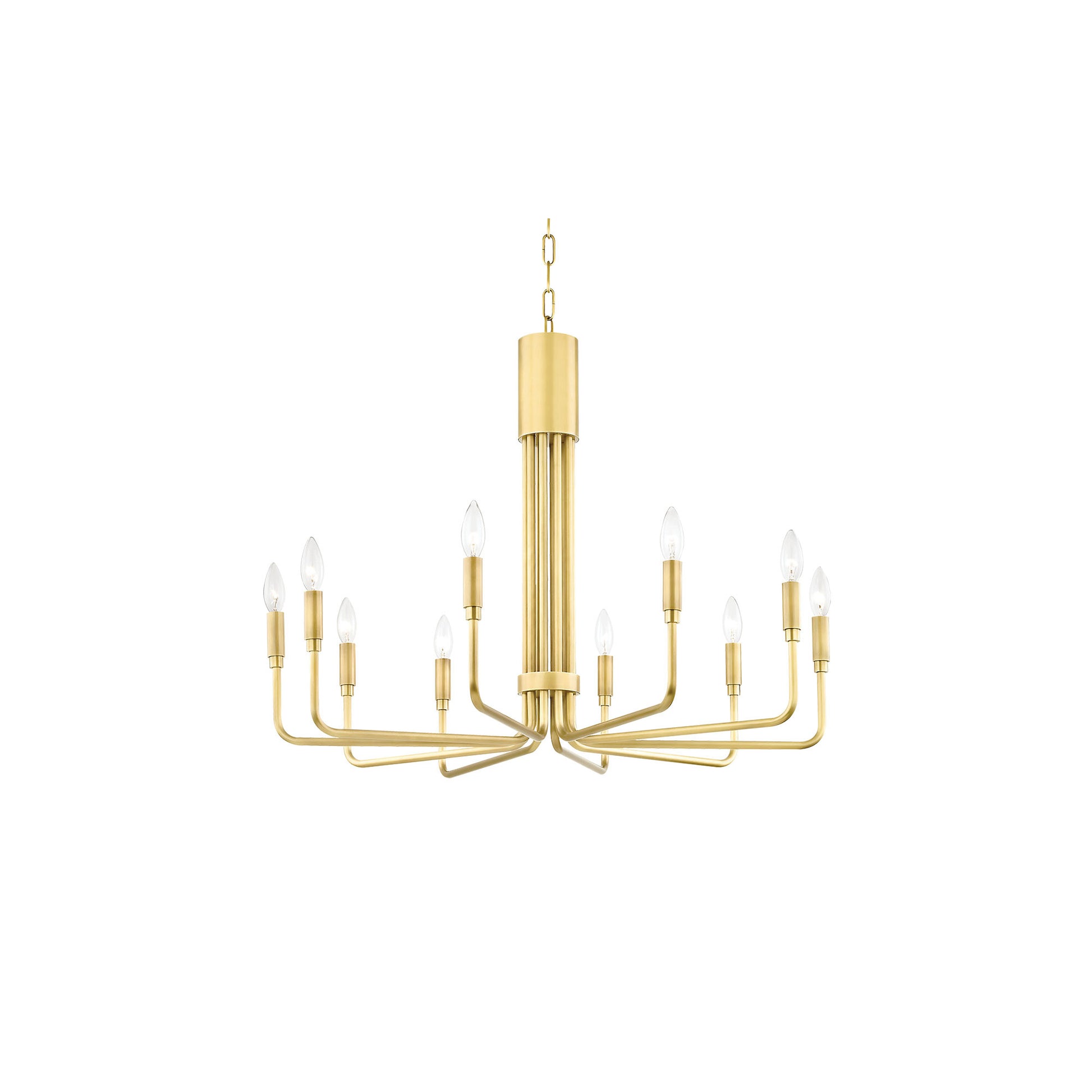 Brigitte Chandelier in Aged Brass