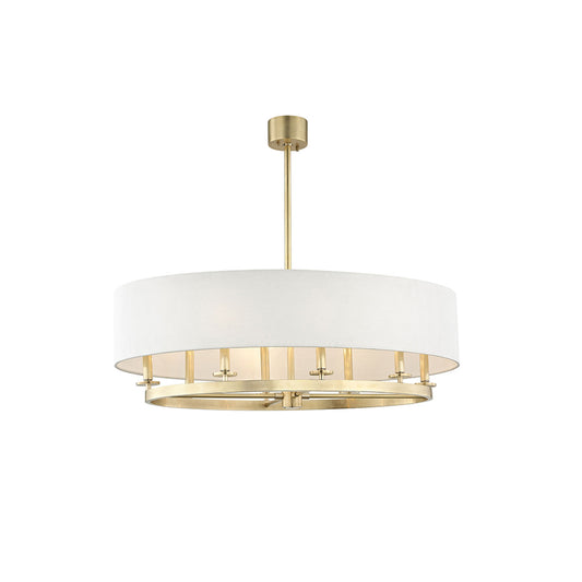 Durham Oval Pendant in Aged Brass