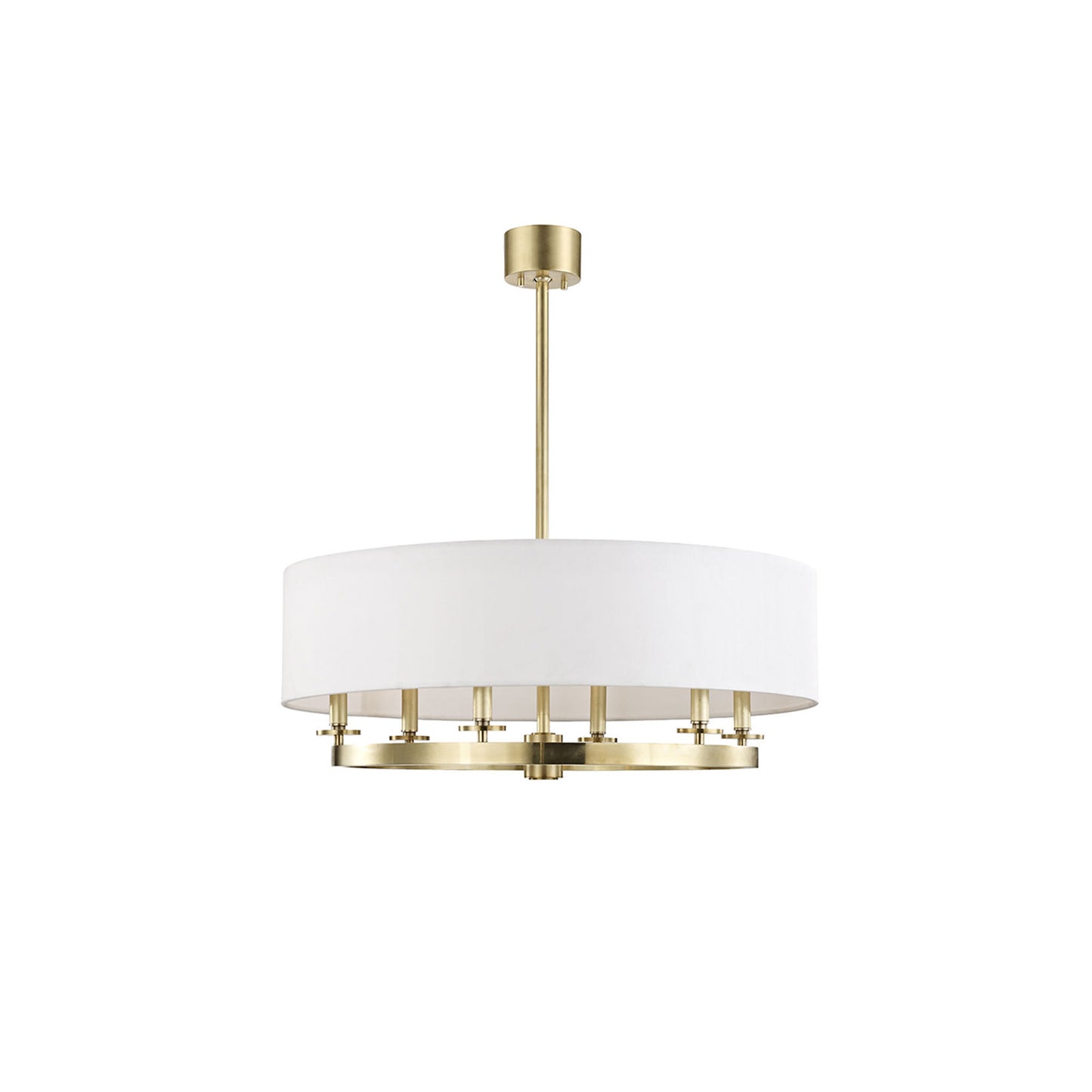 Durham Round Pendant in Aged Brass