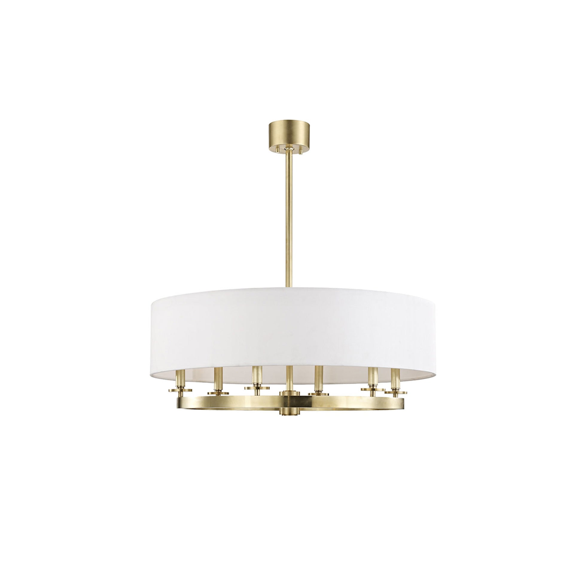 Durham Round Pendant in Aged Brass