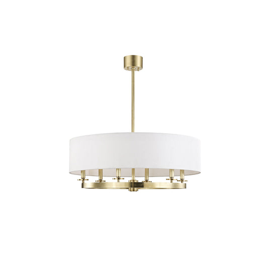 Durham Round Pendant in Aged Brass