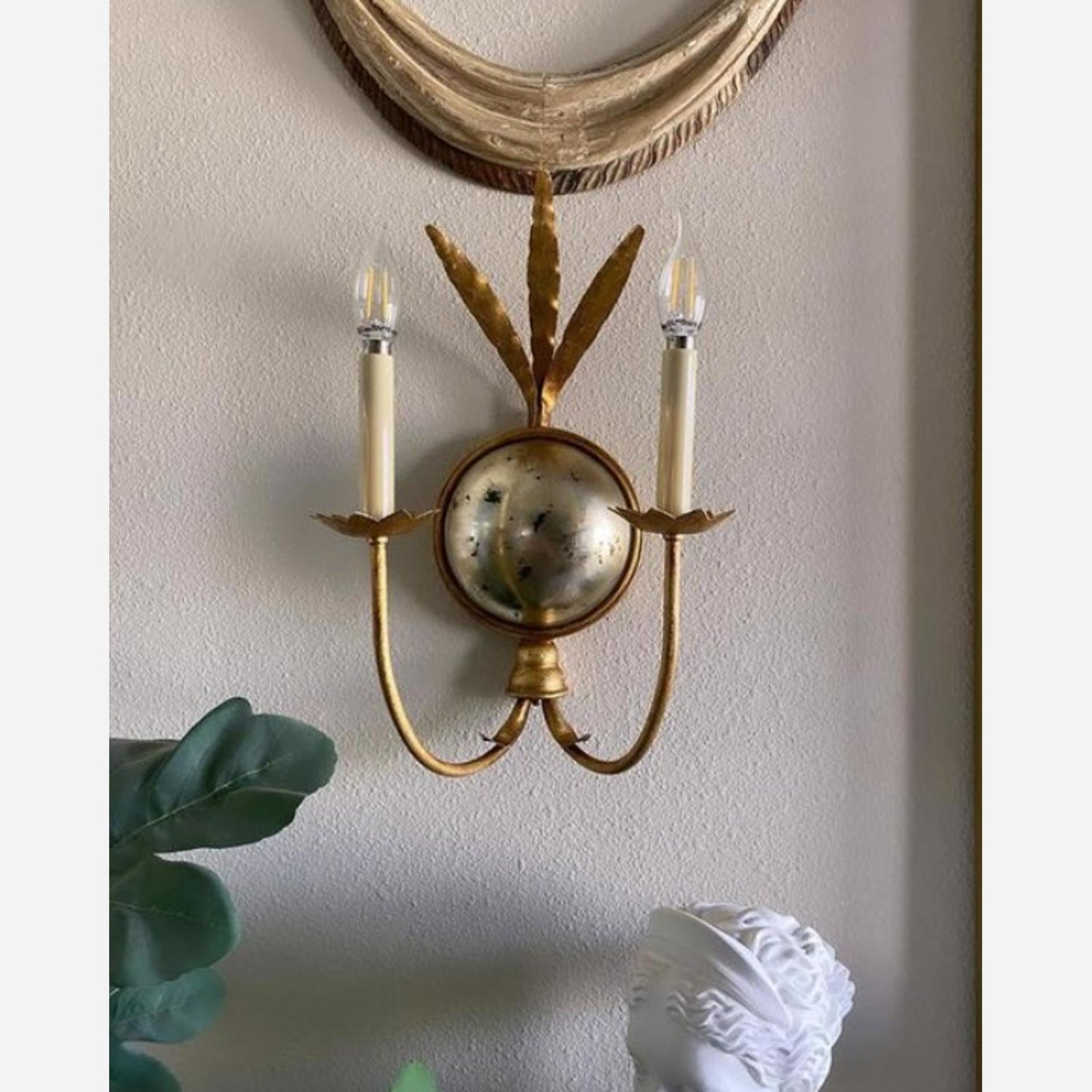 Andrew Martin | Gramercy Wall Light, Gilded Iron