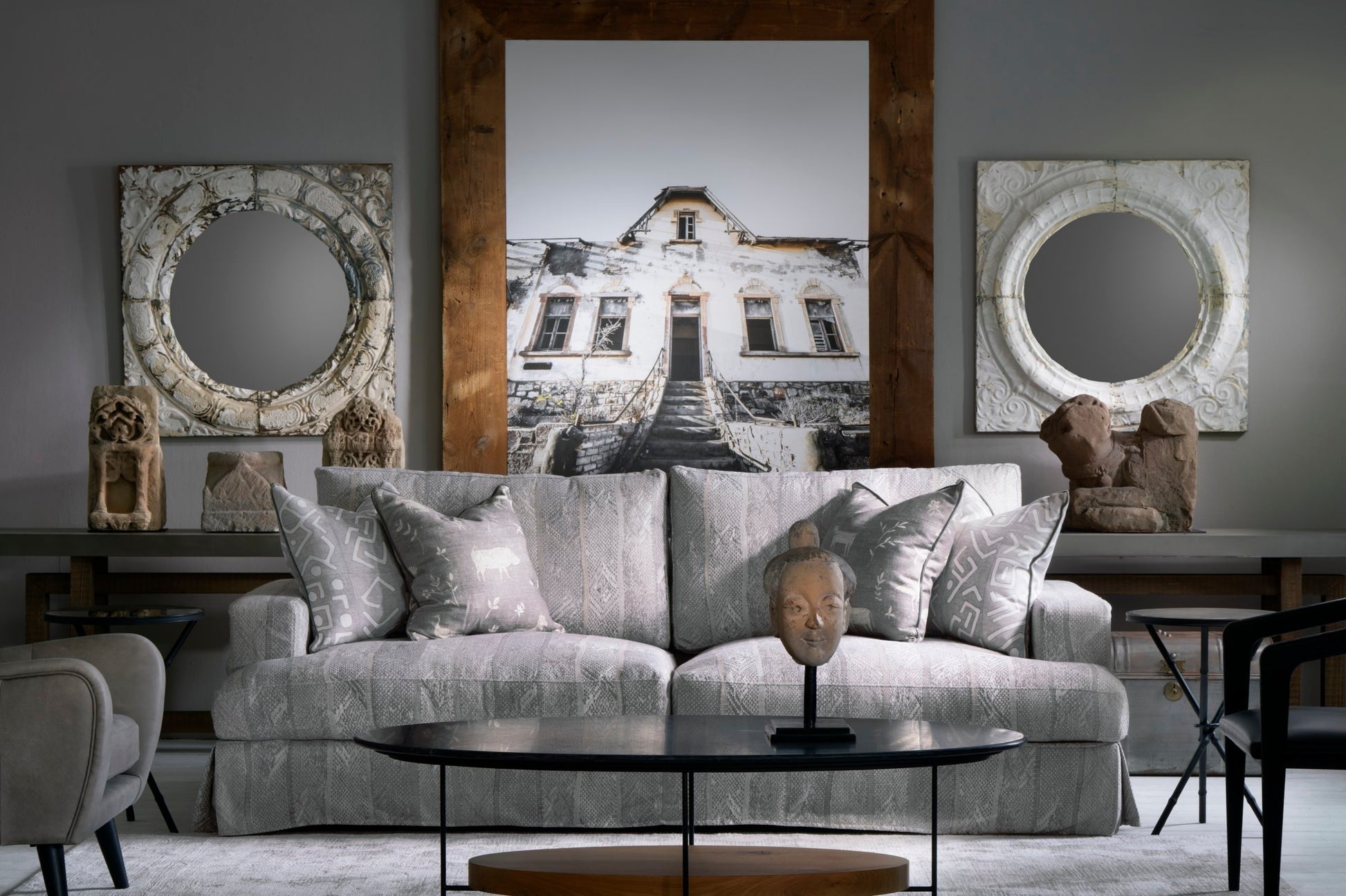 Andrew Martin Strand Custom Sofa in Isthmus Smoke