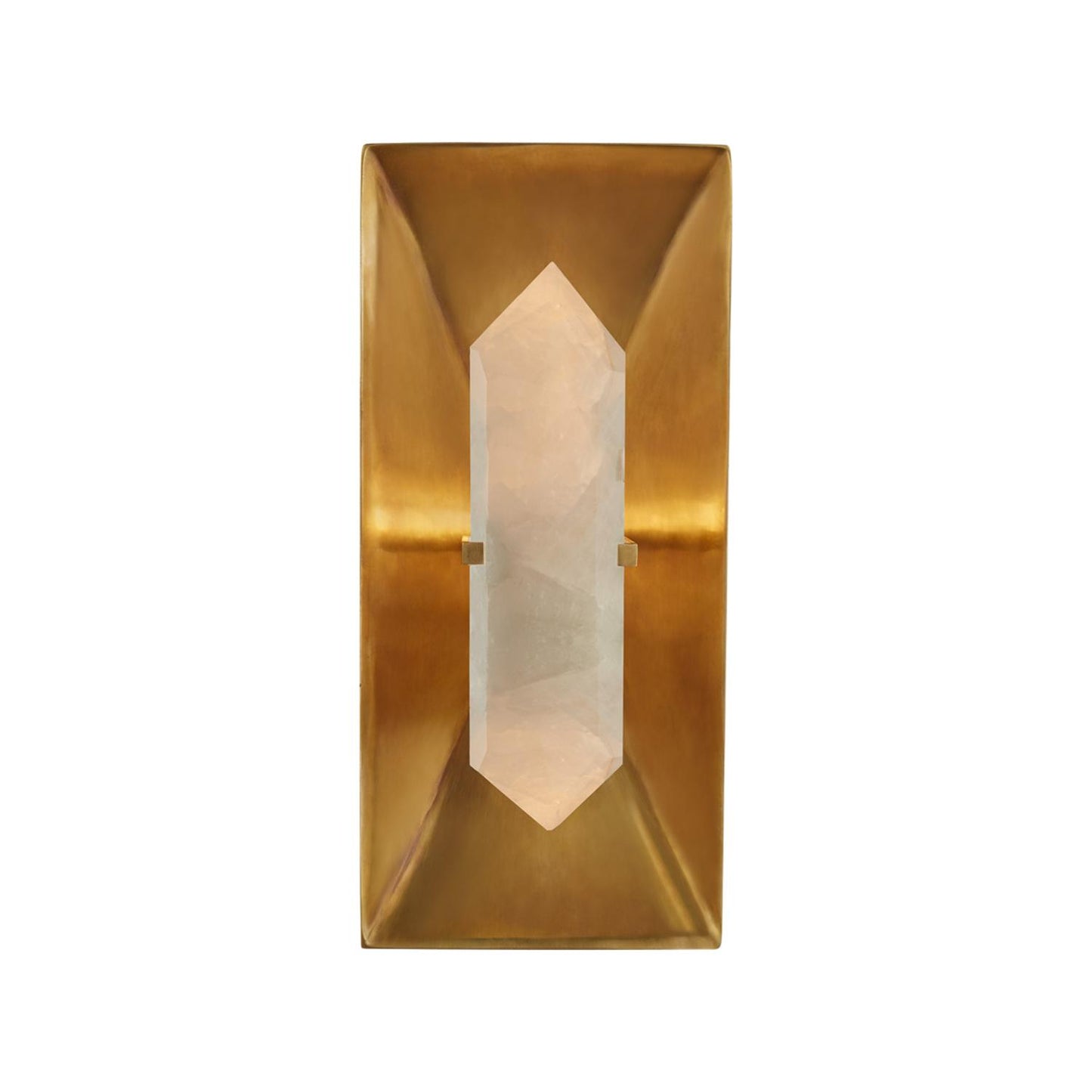Andrew Martin | Halcyon Rectangle Wall Light, Antique Burnished Brass & Quartz