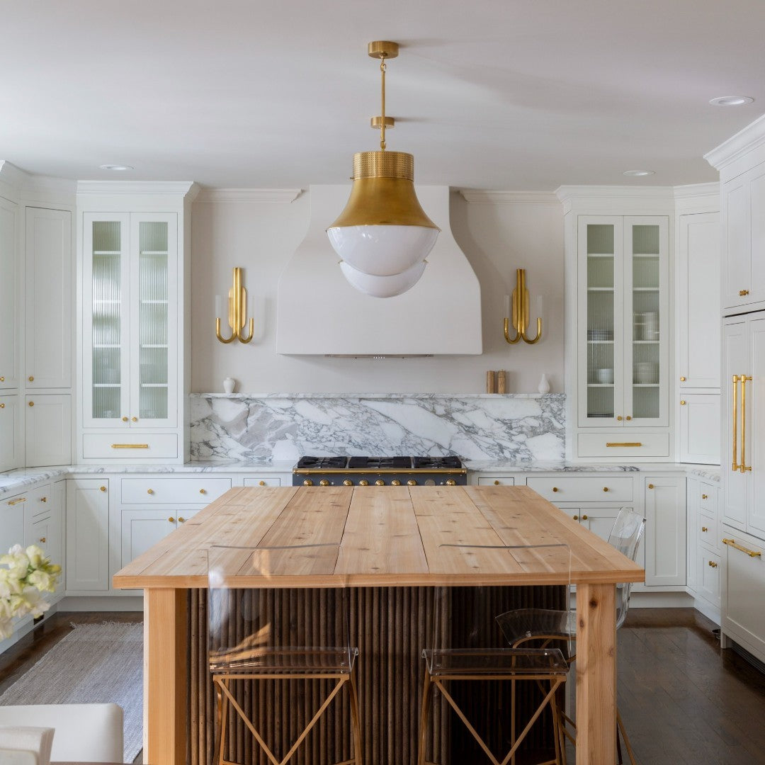 Andrew Martin | Precision Pendant Light, Antique Burnished Brass