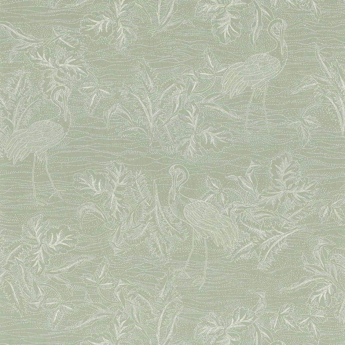 Casamance Mirador wallpaper — Céladon/Nacré