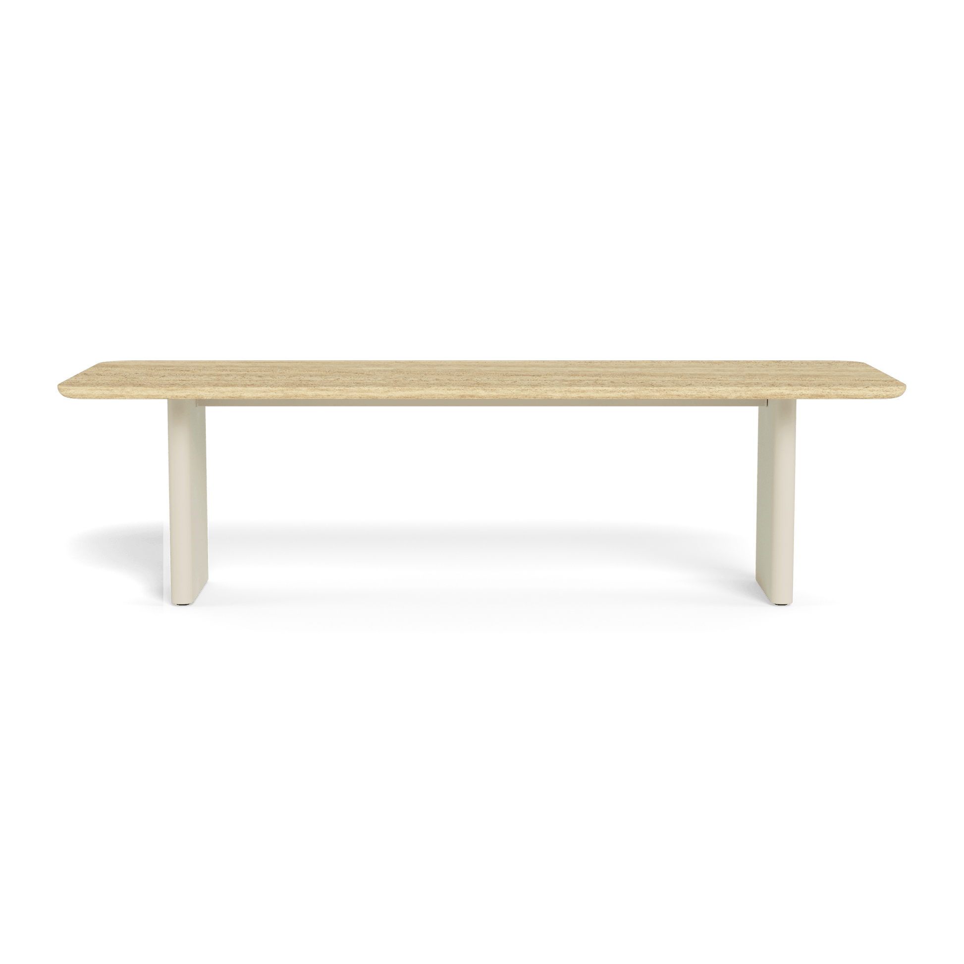 Caicos Outdoor Rectangular Dining Table Bone front