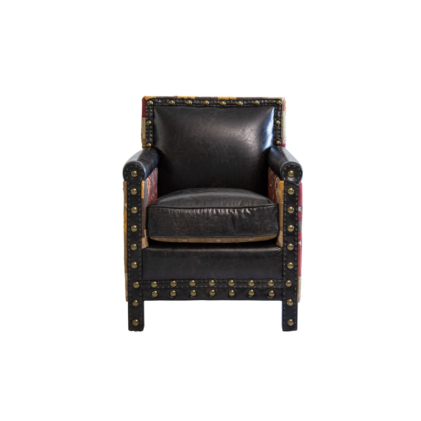 Andrew Martin Marlborough Chair Kilim Fudge front