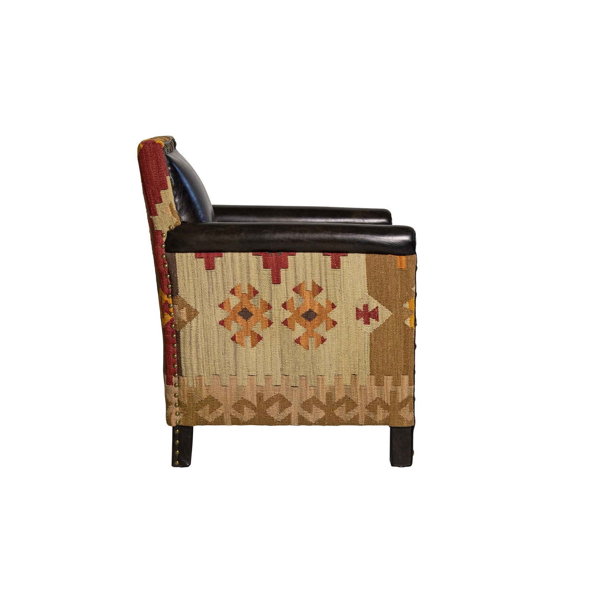 Andrew Martin Marlborough Chair Kilim Fudge side