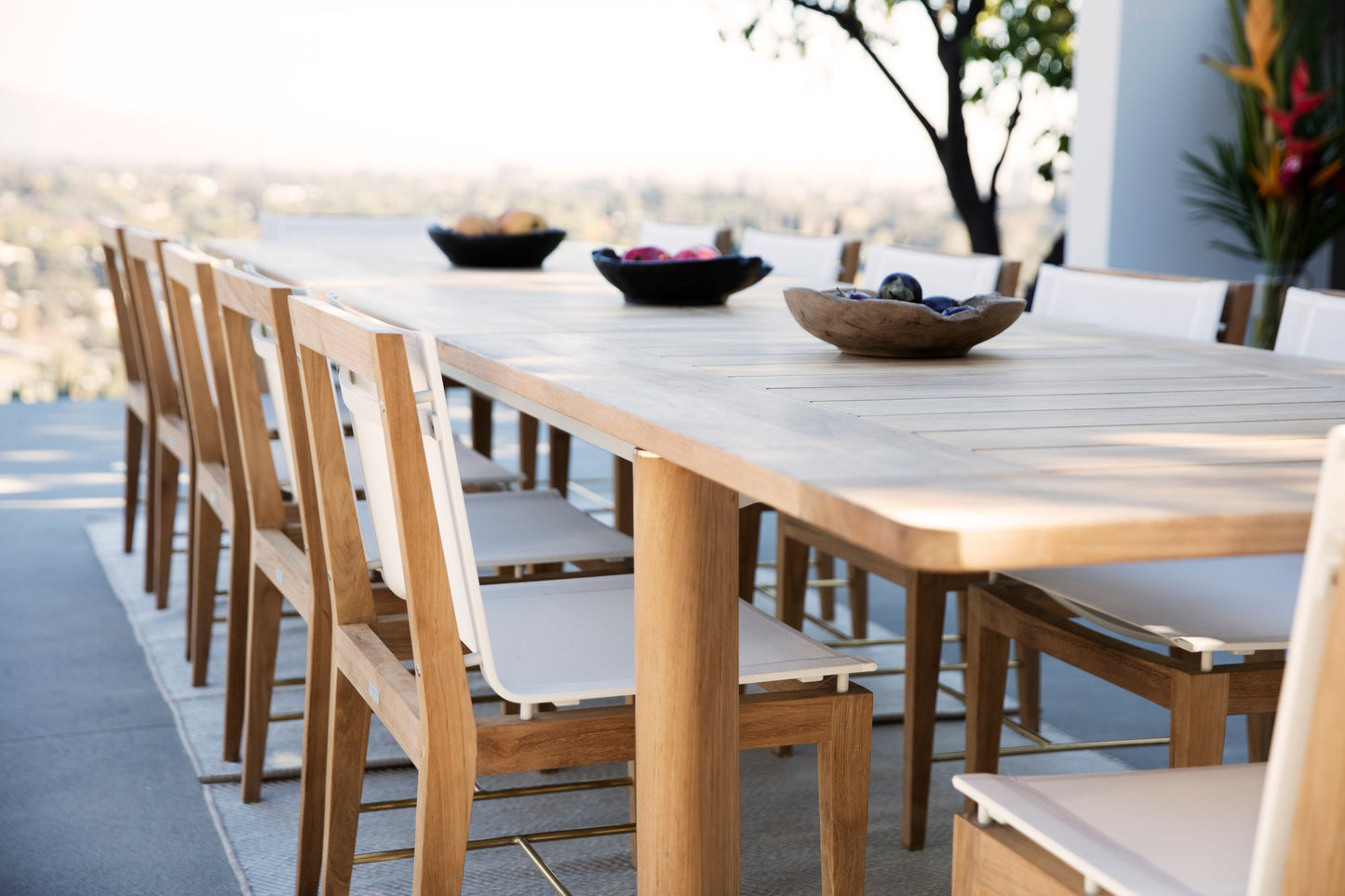 Byron Outdoor Extending Dining Table lifestyle