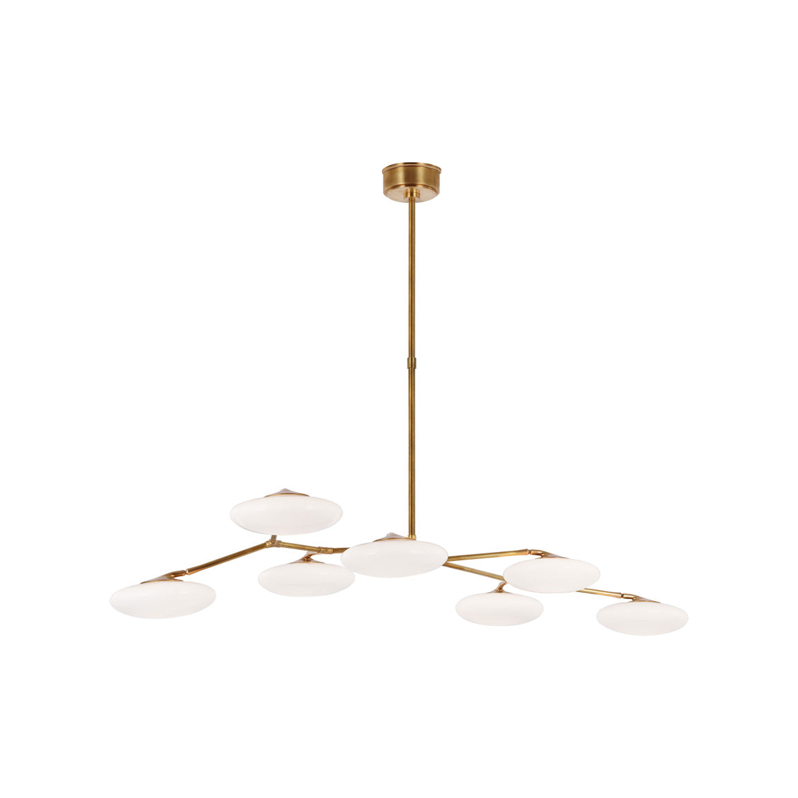 Andrew Martin | Brindille Linear Chandelier, Soft Brass