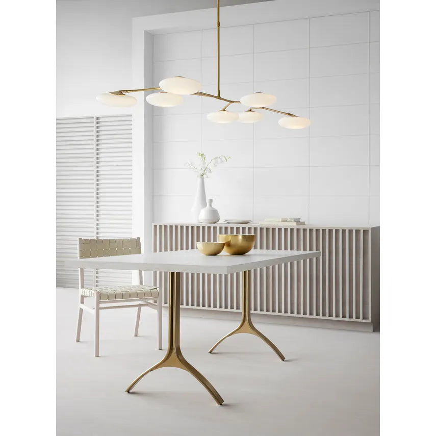 Andrew Martin | Brindille Linear Chandelier, Soft Brass