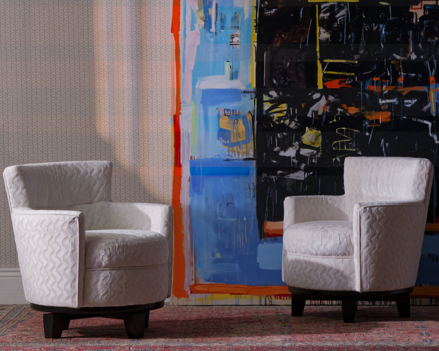 Andrew Martin Freya Chairs in Hudson Ivory