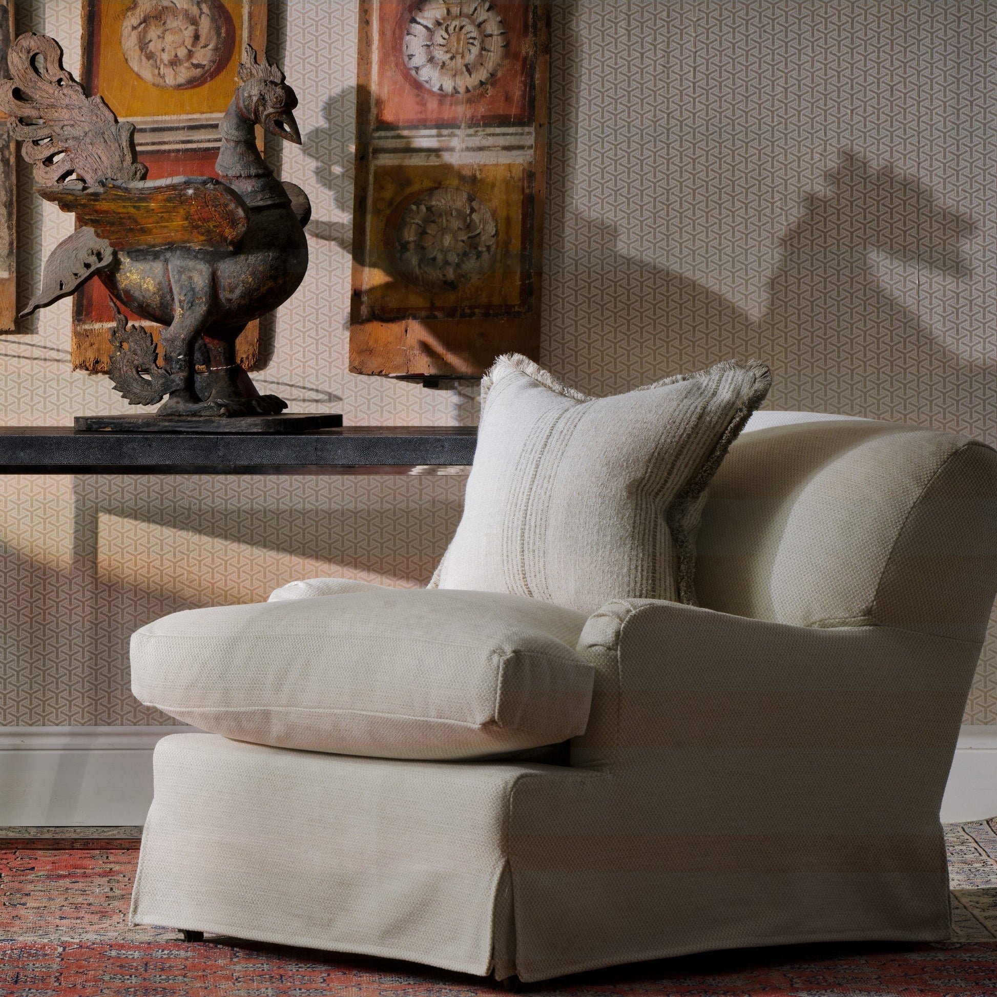 Andrew Martin Lady May Custom Chair in Sanremo Ecru