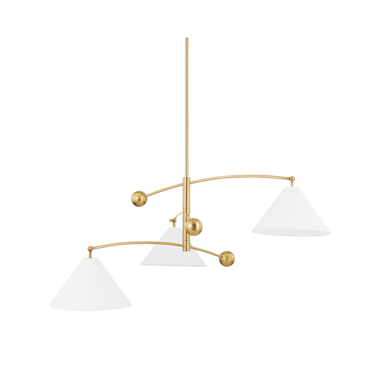 Birdie Chandelier Aged Brass