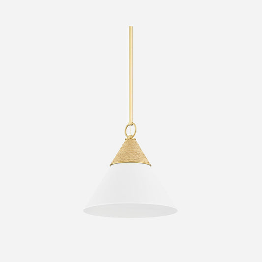 Andrew Martin | Mica Pendant Light, Aged Brass