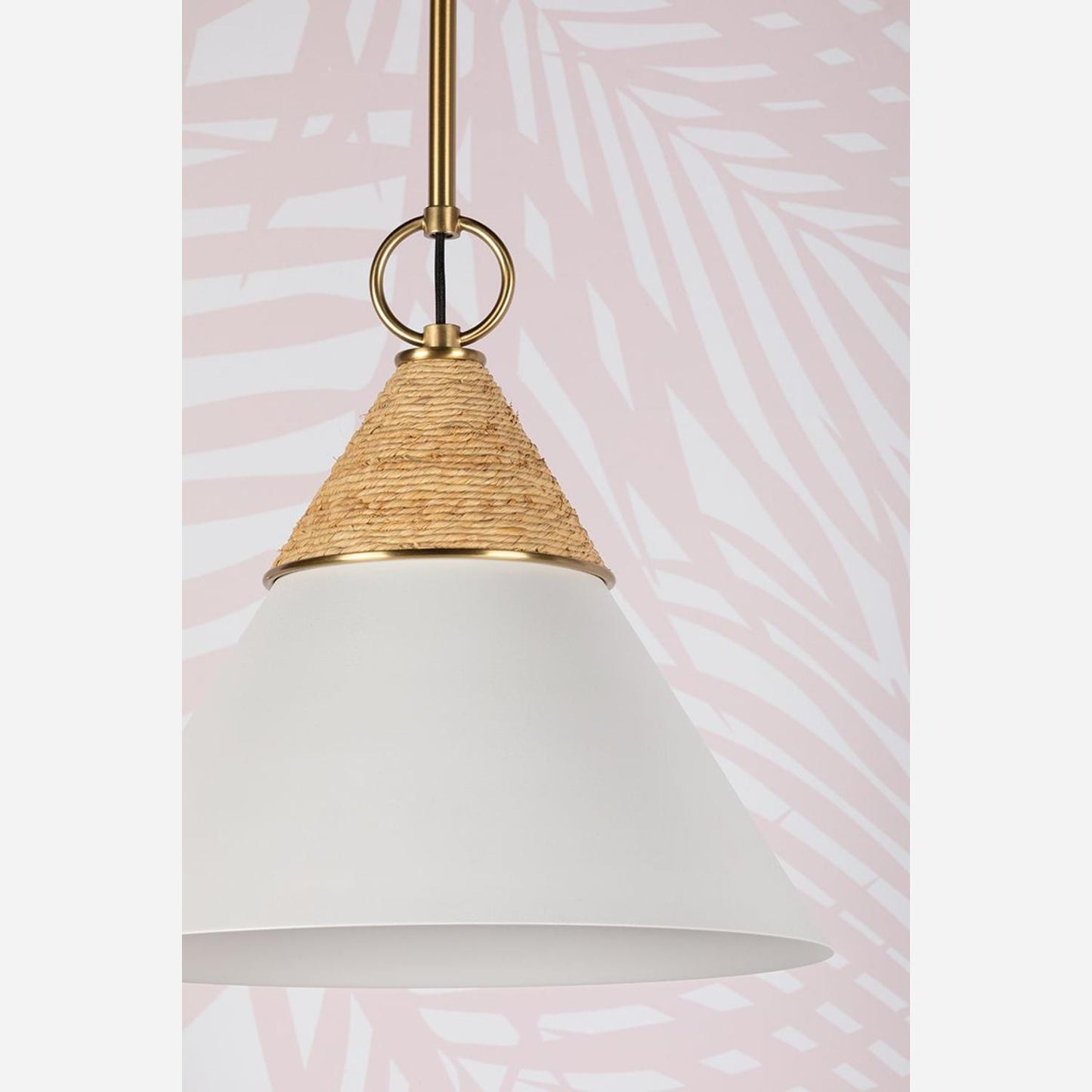 Andrew Martin | Mica Pendant Light, Aged Brass