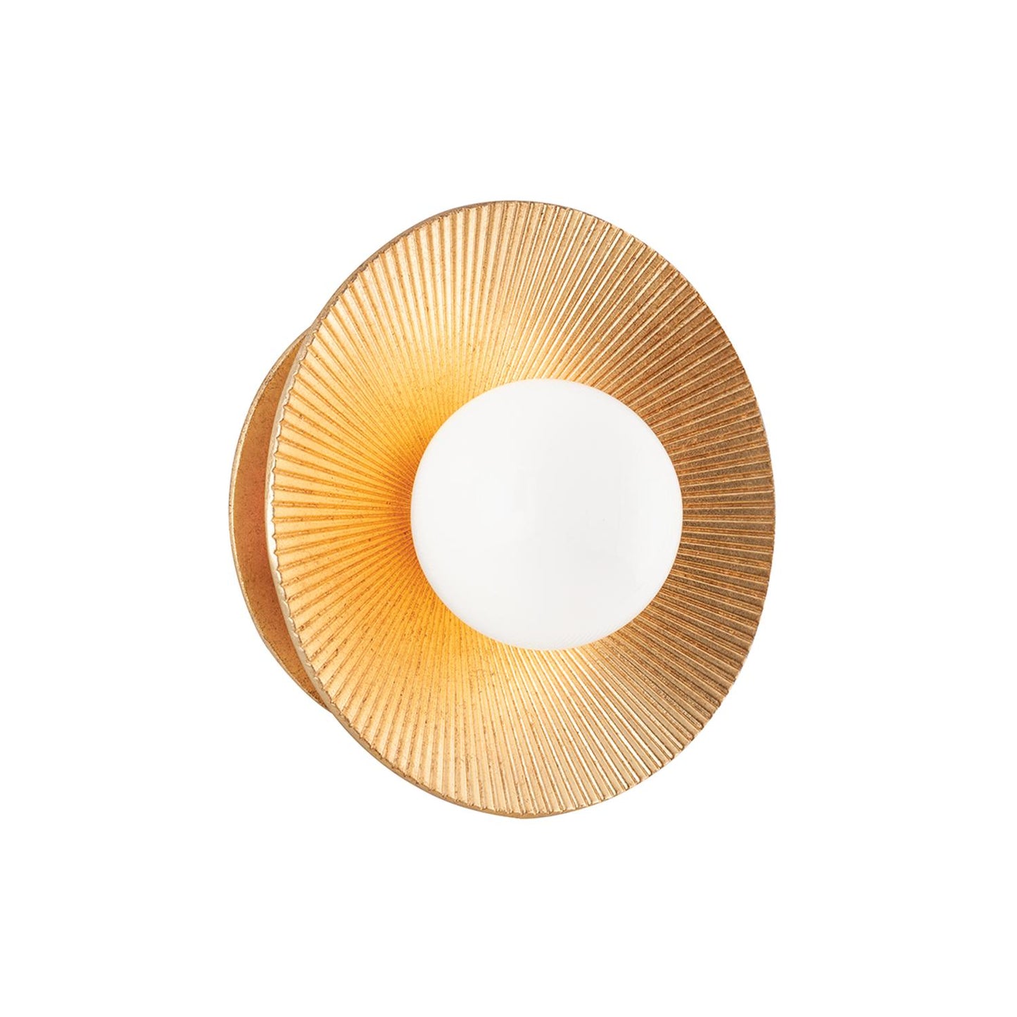 Andrew Martin | Emerald Wall Light, Vintage Gold Leaf