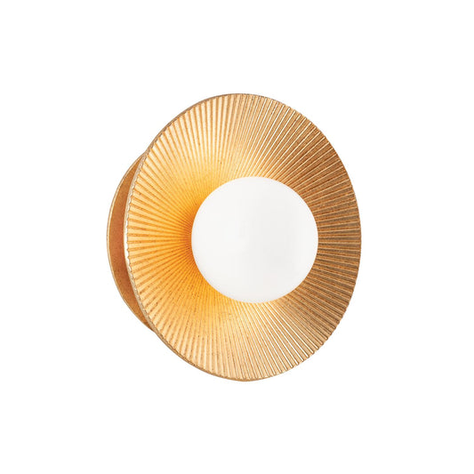 Andrew Martin | Emerald Wall Light, Vintage Gold Leaf