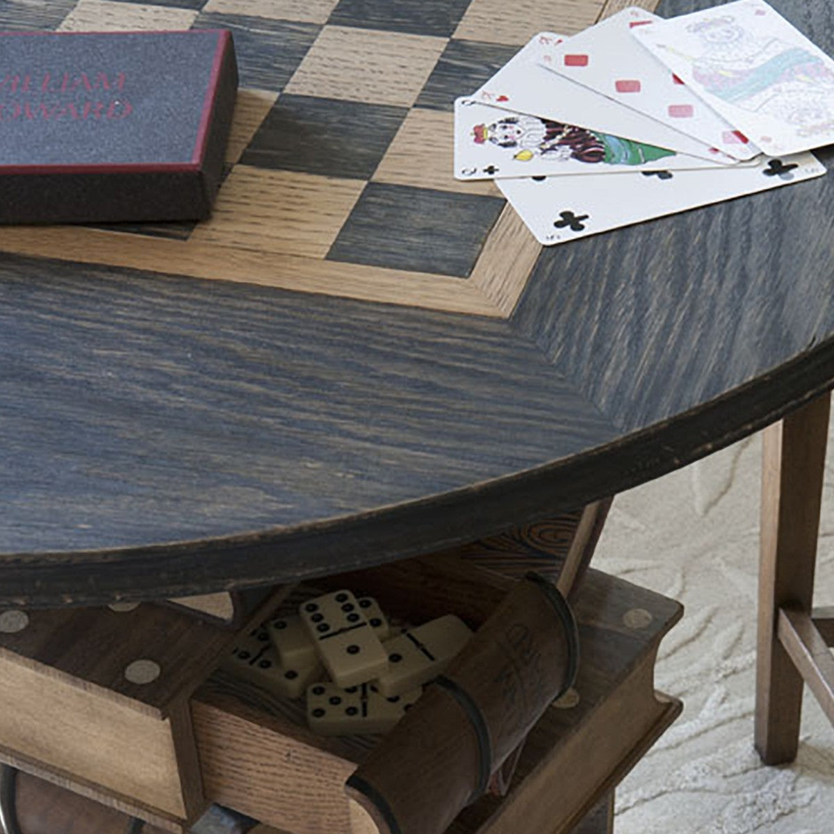 William Yeoward | Tenbury Games Table Navy Oak