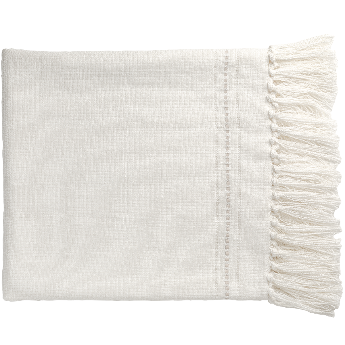 de Le Cuona | Hoxton Throw With Fringe & Leather Detail