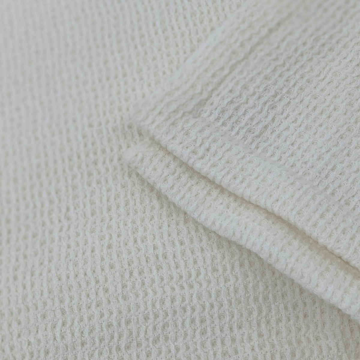 de Le Cuona | Merino Wool Waffle Throw Cream