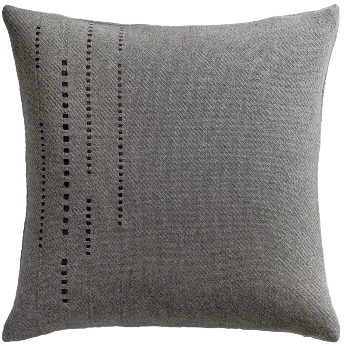 de Le Cuona | Cashmere Wool Twill Cushion With Vertical Detail