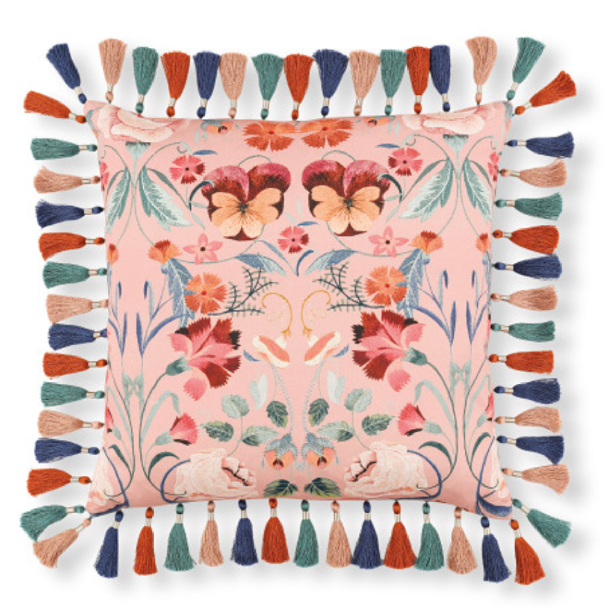 ROMO | Temperley London | Bonita 50cm Cushion Chateau Rose