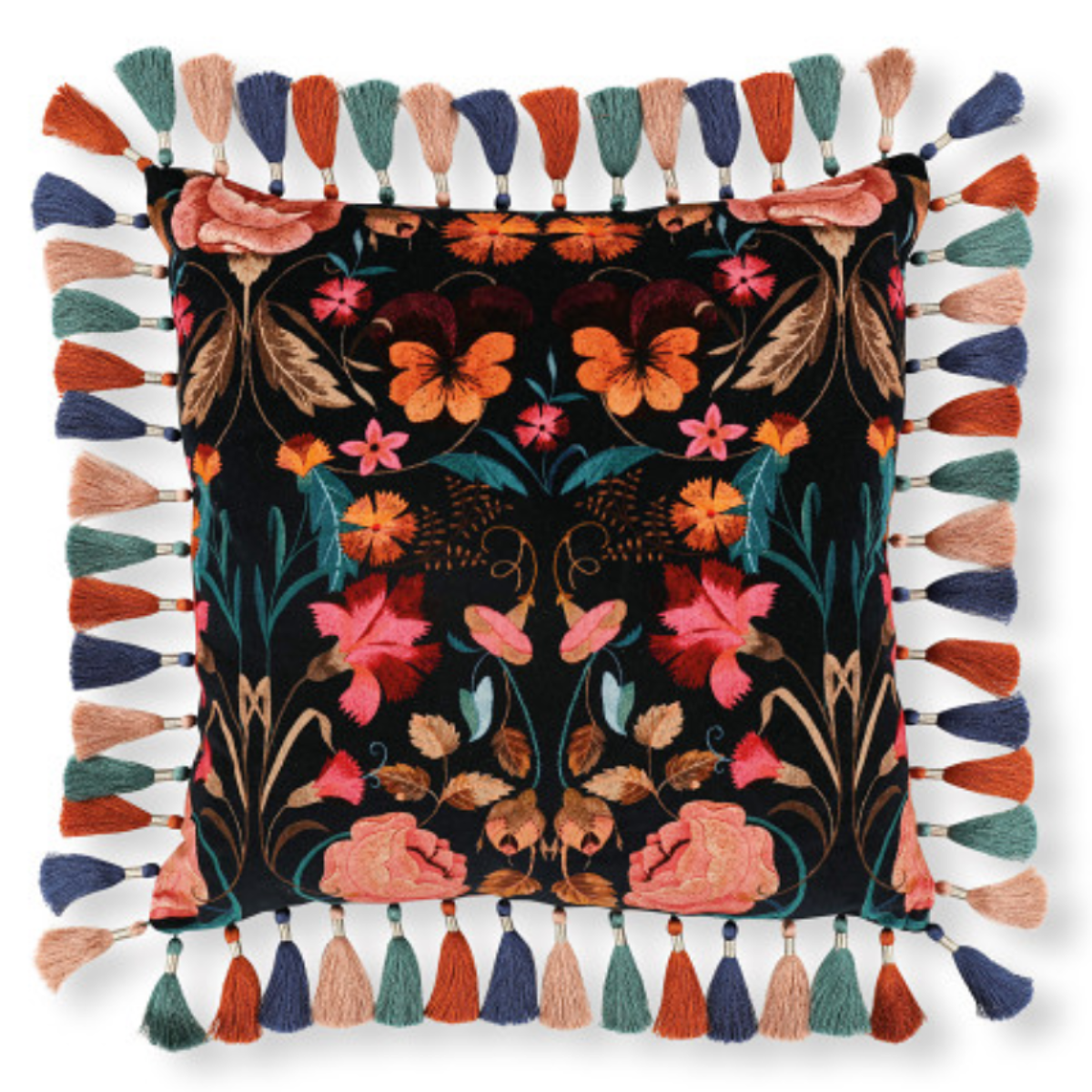ROMO | Temperley London | Bonita Velvet 50cm Cushion Rosa
