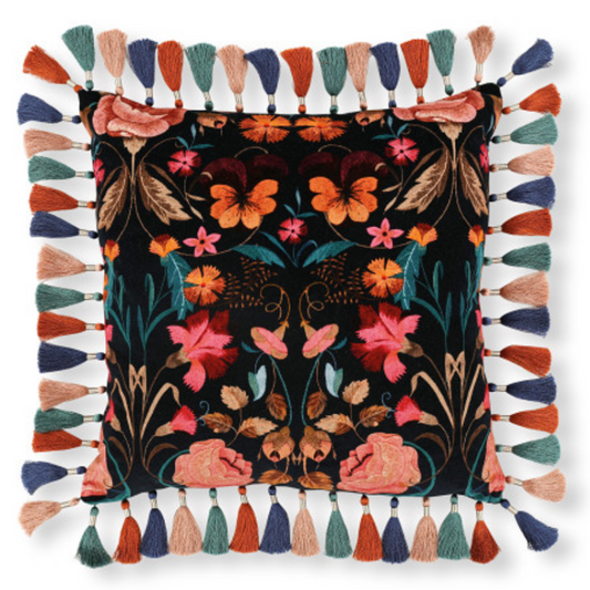 ROMO | Temperley London | Bonita Velvet 50cm Cushion Rosa