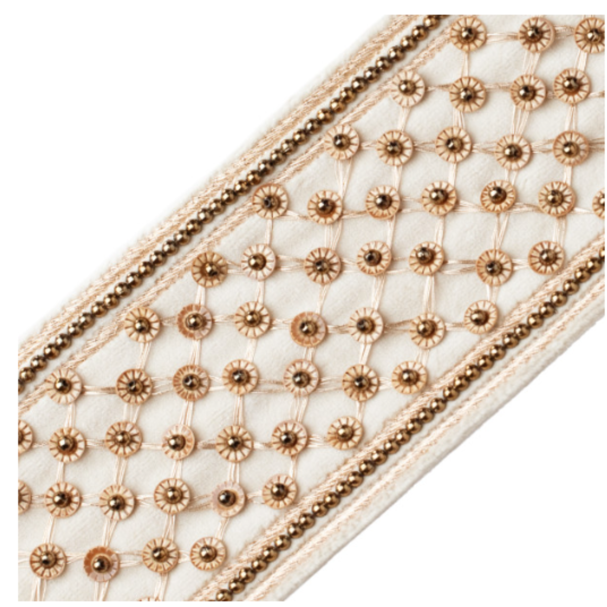 Samuel and Sons | Trellis Beaded Border