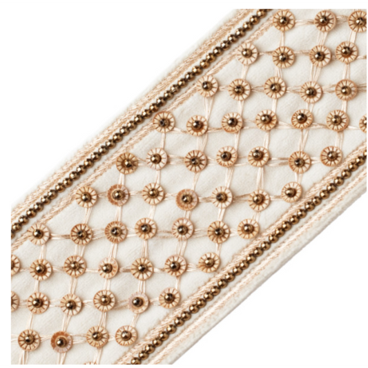Samuel and Sons | Trellis Beaded Border