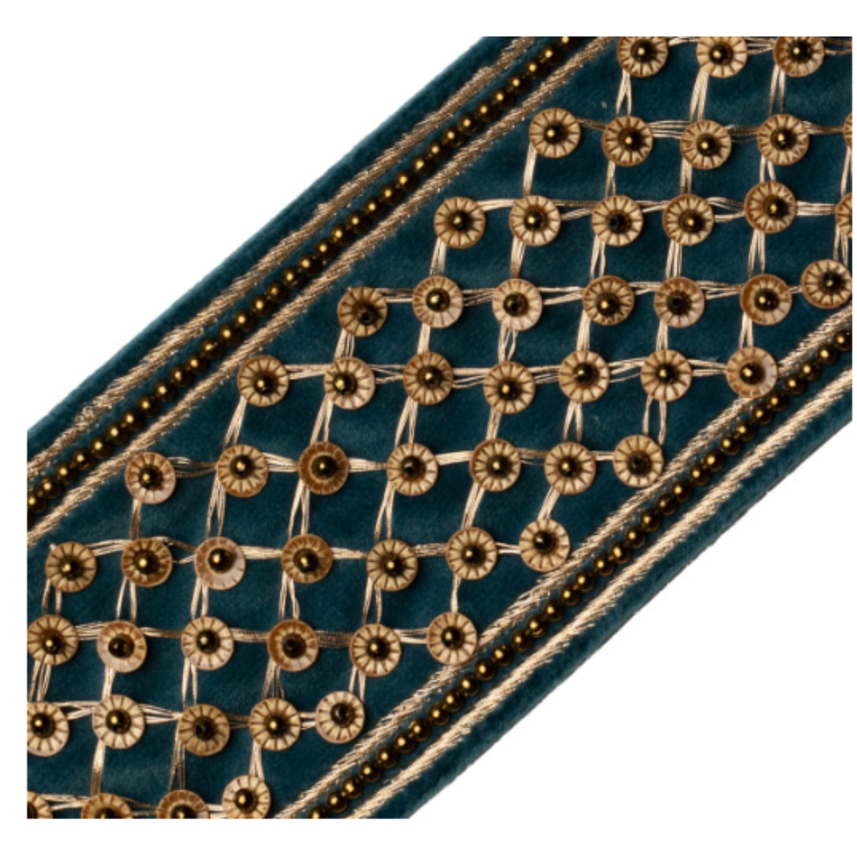 Samuel and Sons | Trellis Beaded Border
