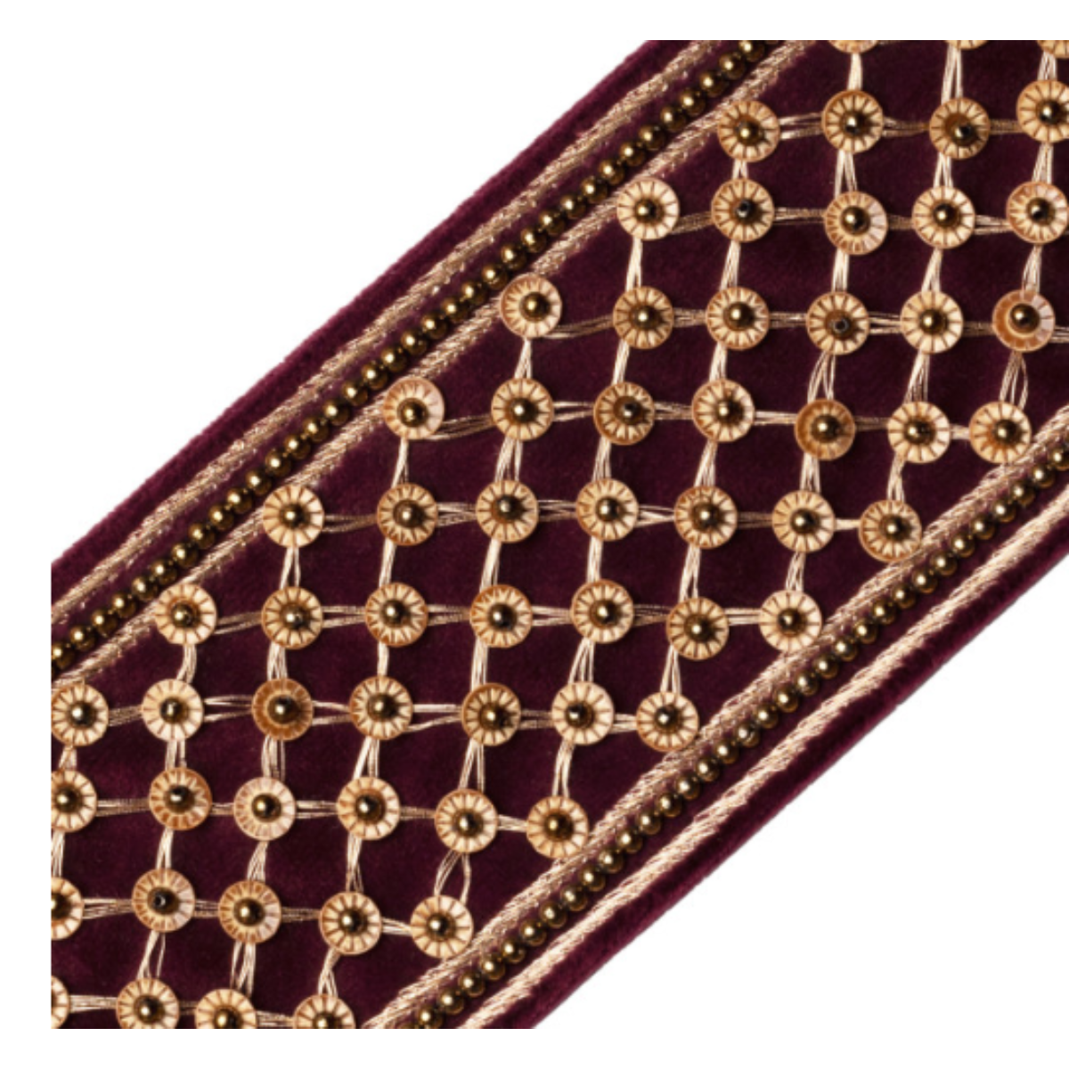 Samuel and Sons | Trellis Beaded Border