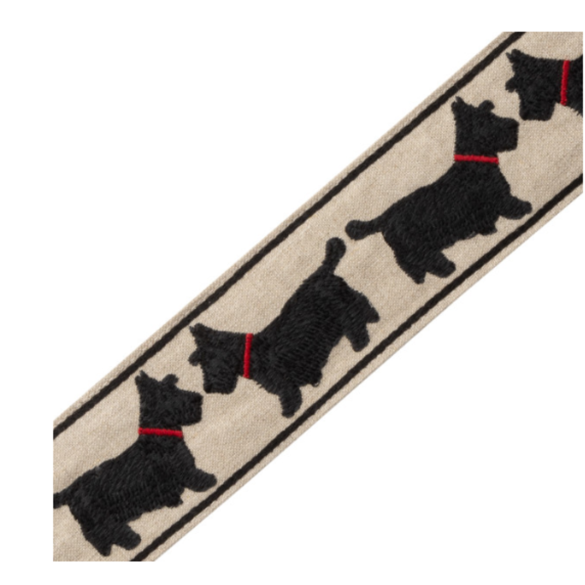 Samuel and Sons | Scottie Embroidered Border